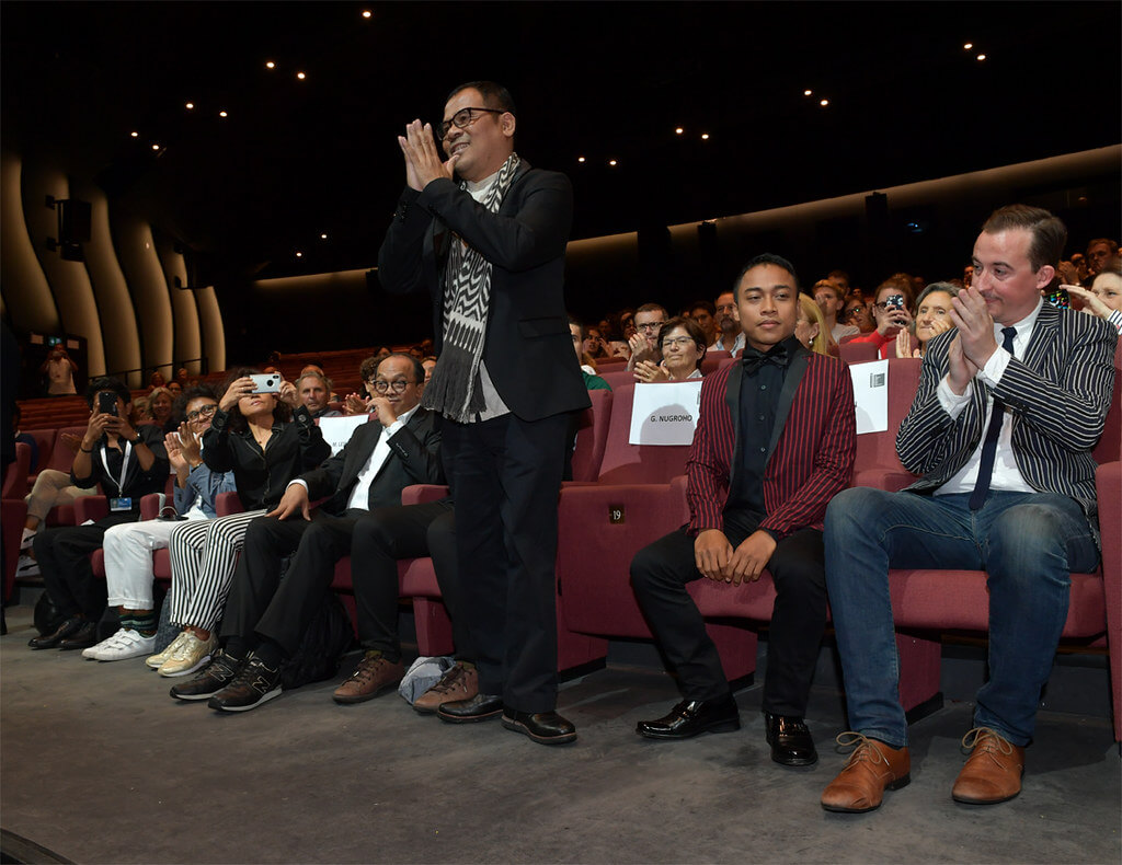 Garin Nugroho Saat Pemutaran Film Kucumbu Tubuh Indahku di Festival Film Internasional Venezia